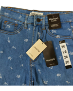 Mango Women’s Light Blue Floral Print Jeans - Image 3