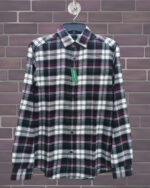 Men’s Premium Plaid Casual Shirt | Black, White & Burgundy