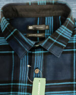 Men's Blue Checkered Full Sleeve Casual Shirt - Image 3