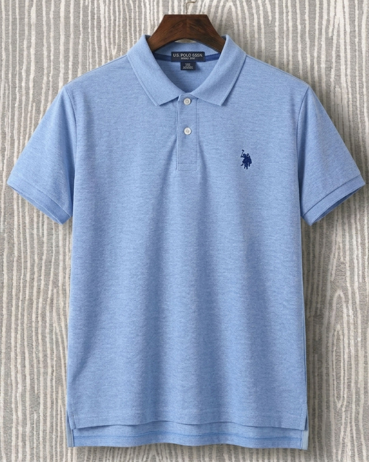 US-Polo-Light-Blue U.S. Polo Assn. Men’s Light Blue Classic Polo Shirt - Image 1