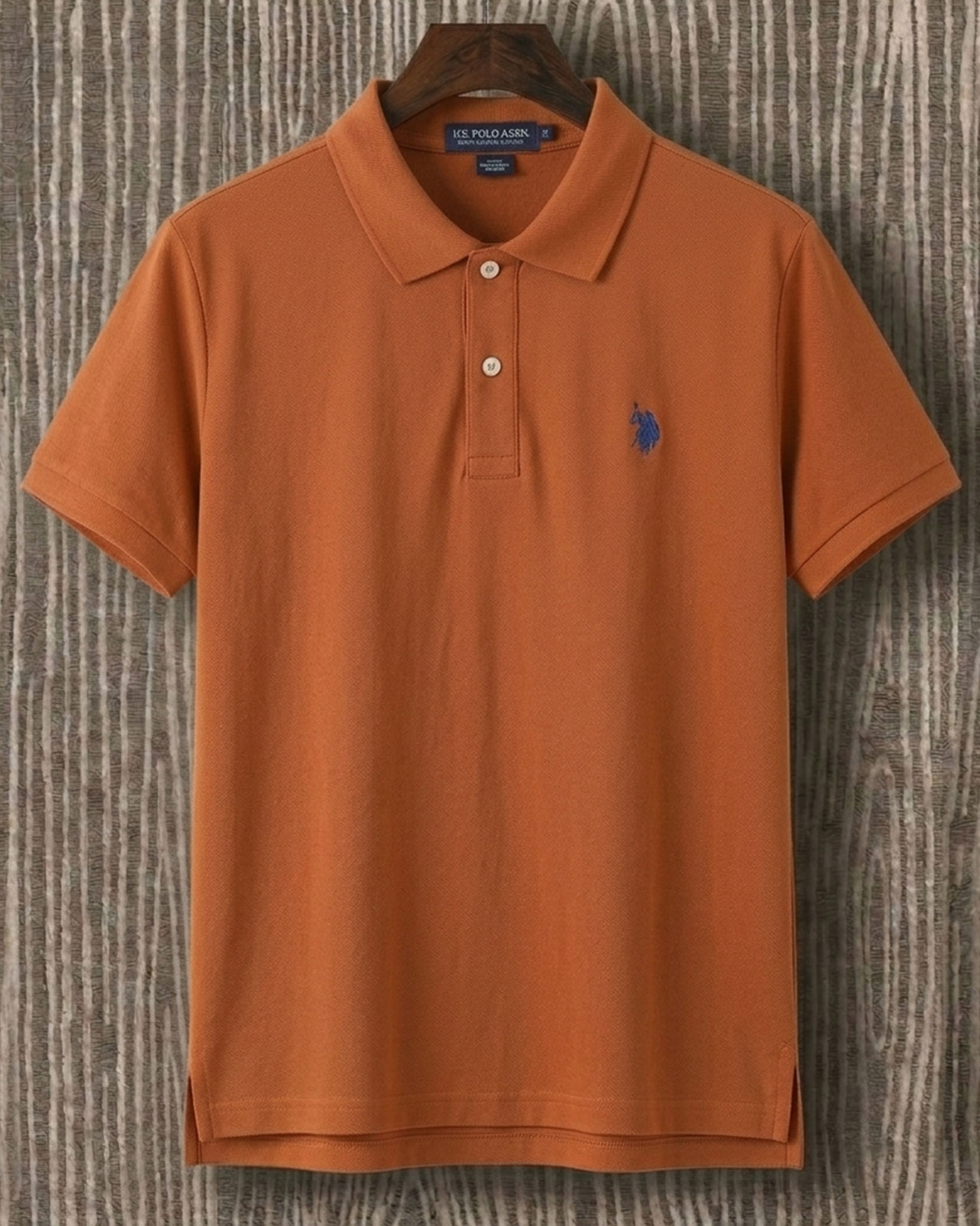 US-Polo-Orange U.S. Polo Assn. Men’s Orange Classic Polo Shirt - Image 1